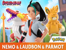 『ポケモンSV』並べて飾りたい！ライバル「ネモ」が、パートナーの「ラウドボーン」「パーモット」とセットで立体化 画像
