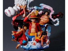 「ワンピース」通常の姿から“ギア5”まで様々な状態の「ルフィ」が揃ったジオラマフィギュアが壮観!それぞれが躍動感のあるポージングで立体化 画像