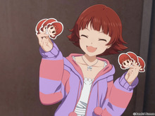 くまみね氏による、仕事猫風の「野々原茜」イラストが可愛い―「ミリアニ」第3話にあわせて、茜ちゃんステッカー“発注ヨシ”! 画像