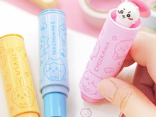 ちいかわのネームスタンプホルダーが2月9日11時に発売!押すたびに上から「ぴょこっ」と顔を出すちいかわ、ハチワレ、うさぎがかわいい 画像