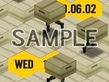 コナミ、段ボールが動いて日時を表示する『METAL GEAR SOLID PEACE WALKER』のアニメ待受を配信 画像