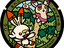 京都府宇治市に『ポケモン』マンホール「ポケふた」が設置！抹茶のチャデス、野山を駆けるヒバニーらの京都感あふれるデザインがお披露目 画像