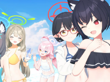 『ブルアカ』ノノミやシロコの背中に日焼け止めを…!?水着な「対策委員会」と過ごすビーチでのひと時に、興奮を隠しきれない先生たち 画像