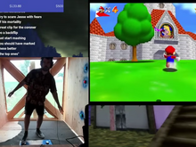 ステージクリアするまで出られません!?平衡感覚を失う“回転する部屋”で、『マリオ64』にチャレンジする海外ストリーマー現る 画像