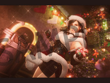 クリスマス衣装の「ティファ」が可愛い!水着「エアリス」やウェイトレス「ユフィ」など、『FF7EC』ポストカードブックのサンプルが公開 画像