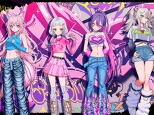 ホロライブ・博衣こより、獅白ぼたんらが“平成ファッション”に身を包む!可愛い×クールな新作グッズがHMVにて展開 画像