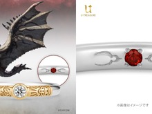 『モンハン』よりコラボエンゲージリングが登場!「リオレイア」「リオレウス」などモンスターの刻印&カラーストーンで贅沢なデザインに 画像