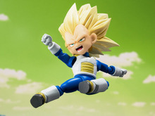 ギャリック砲も再現可能！「ドラゴンボールDAIMA」より「スーパーサイヤ人3ベジータ(ミニ)」がアクションフィギュア化ーニヤリ顔などの表情パーツも充実 画像