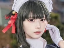 【コスプレ】白い肌に漆黒の髪…クラシカルなメイド服の着こなしがハマりすぎ!人気レイヤー・月海つくね 画像