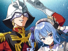ノリノリなシャアにじわじわくる!西沢5ミリ氏が「星街すいせい×シャア」ファンアートを投稿―ガンダムと彗星つながりな一枚 画像