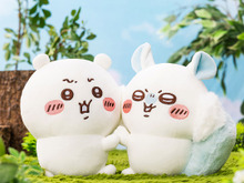 イヤッと全力拒否する「ちいかわ」と、おねだり「モモンガ」!もちもち素材のぬいぐるみがプライズ展開 画像