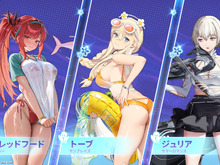 『勝利の女神:NIKKE』「ラピ:レッドフード」が“透けシャツ”な“水着ポニテ”に!?「トーブ」に「ジュリア」も水着にお着換え─夏を彩る新コス3種を発表 画像
