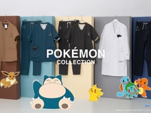 ポケモン柄の白衣がお洒落!医療用ブランド「クラシコ」からコラボコレクション第4弾発売―モンボ型のボタンやワンポイントにピカチュウも 画像