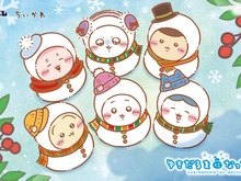 ちいかわたちが“ゆきだるま”になっちゃった!雪にくるまれてまん丸な姿が可愛い「新作エニマイくじ」セブン-イレブンで発売決定 画像