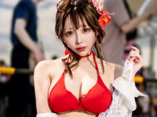 【コスプレ】『NIKKE』サクラの夏衣装が魅惑的すぎる!脅威の3サイズを持つ美女レイヤーに思わず釘付け【写真6枚】 画像