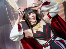 【コスプレ】『アズレン』初月の笑顔がチャーミングすぎて胸キュン!黒タイツが似合うミニの着物姿に癒される指揮官が続出【写真8枚】 画像