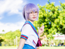 【コスプレ】眼鏡×制服美女は台湾でも人気でした!「涼宮ハルヒ」長門有希の儚げな表情にグッとする【写真7枚】 画像