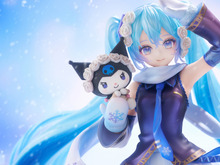 「雪ミク」×「クロミ」フィギュアが幻想的！ツインテールにはクリアパーツを採用、予約締切迫る 画像