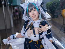 【コスプレ】ミニスカ×猫耳メイド風な衣装が可愛すぎ！『アズレン』チェシャーがちょっぴり大胆に見せた美脚にドキッ【写真8枚】 画像