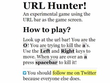 元マクシスが作った、URLバーを使ったゲーム「URL Hunter」  画像