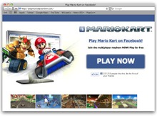 フェイスブックで『マリオカート』が遊べると騙るスパムにご注意 画像
