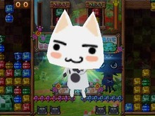 『アイルーでパズルー』服を着せかえて違うキャラの必殺技炸裂 ― 「トロ」「クロ」とのコラボも 画像