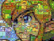 『ゼルダの伝説』のゲーム画面を使って描かれたリンクのモザイクイラストをご紹介 画像