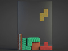 『テトリス』のブロックを柔らかいクッションにしたらこうなった、ファンメイド映像「Softbody-Tetris」 画像