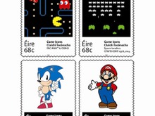 アイルランドでゲームの切手が発行！マリオ、ソニック、パックマン、スペースインベーダー 画像