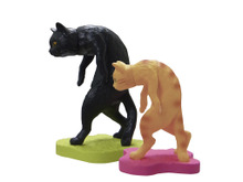 猫背すぎるネコのフィギュア第2弾「猫背2」がガシャポンで発売中、さまざまな猫背が全12種類 画像