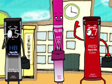 シャープペンシルの芯がキャラ化して学園アニメに！？「三菱芯劇場」で描かれる“芯”の友情物語 画像
