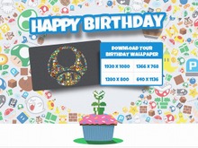 米国任天堂、ユーザー向けに“ハッピーバースデー壁紙”を配布 画像