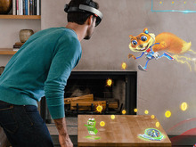マイクロソフトのARデバイス「HoloLens」開発機版が予約開始、ゲーム3本を収録 画像
