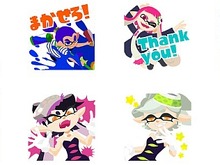 『スプラトゥーン』アニメ&サウンド付きLINEスタンプ配信開始、“マンメンミ”もついに登場 画像