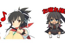 『閃乱カグラ』がLINEスタンプで舞い忍ぶ！ 「半蔵・月閃」と「紅蓮・蛇女」の2種登場 画像