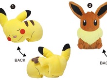 「ポケモン」もちふわクッションに「ピカチュウ(すやすや)」「イーブイ」が登場!3月中旬発売 画像