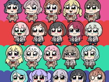 『バンドリ!』×大川ぶくぶ先生コラボが爆誕!各バンドメンバーがポプテピピック風イラストになって登場 画像