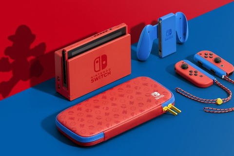 マリオモチーフのスイッチ本体特別セット「Nintendo Switch マリオレッド×ブルー セット」予約受付スタート！ 画像