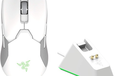 Razer、超高速ワイヤレスマウス＆充電ドッグセット「Viper Ultimate Mercury White」を5月14日に発売 画像