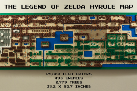 ハイラルが目の前に！初代『ゼルダの伝説』のマップがレゴブロックで再現される―製作期間は約4か月 画像