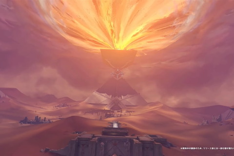 『原神』スメールの“砂漠地帯”が初公開！第2弾プレビュー動画で「竜巻放つ巨大ピラミッド」などが登場 画像