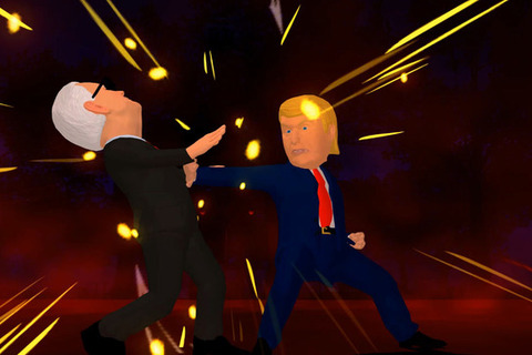 トラ◯プが！バ◯デンが！米政治家っぽいキャラが殴り合う格闘ACT『Political Punchers: 2024 Arena』配信開始 画像