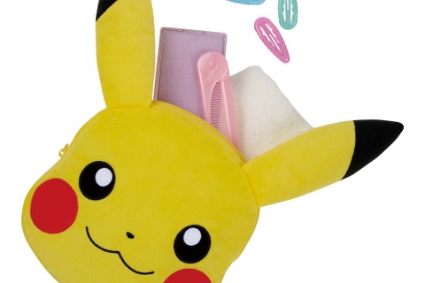 『ポケモン』ピカチュウ、パモ、パピモッチがかわいい！実用性バッチリの大きい顔型ぬいぐるみポーチがプライズ景品に 画像