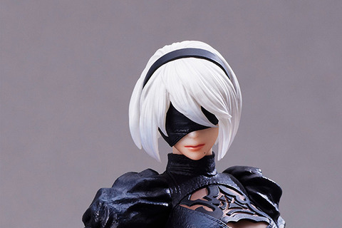チラ見えする太もも…!『ニーア オートマタ』より「2B」のフィギュア再受注開始!背中の素肌や細かな装飾まで見どころ満載 画像