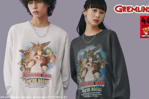 映画「グレムリン」公開40周年にあわせて、秋冬アパレルが新登場！ギズモを精密に刺繍したスウェットやトレーナーなど性別を問わないデザイン 画像