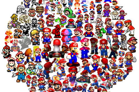 マリオの29年を振り返る大集合画像 ― 141人のマリオ、どこまで分かる？ 画像