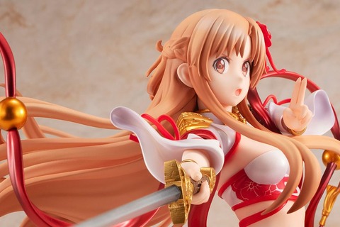 おへそも見える大胆な中華風バトルドレス!「SAO」より「アスナ」1/7スケールフィギュアが予約受付開始ー表情パーツは2パターン用意 画像