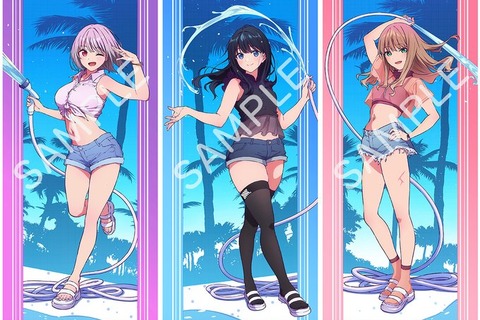 宝多六花の“ほぼ等身大”ふともも!劇場版「グリッドマン ユニバース」夏休みモチーフの新規描き下ろしイラストグッズが登場 画像