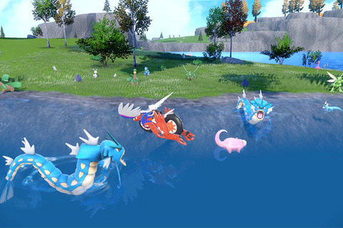 スイッチ2でグラフィック向上の『ポケモンSV』、たった2枚の公式スクショを比較。水面や草むらがよりリアルに 画像