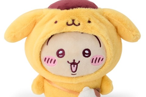 「ちいかわ」×「サンリオキャラクターズ」ペア同士がそれぞれになりきる!“ふわっふわもこもこ”衣装を纏った「うさぎ&ポムポムプリン」など新作グッズ多数 画像